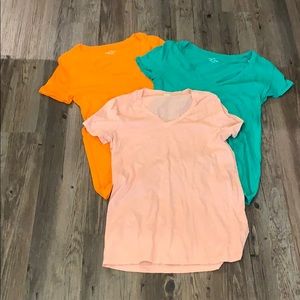 J Crew Vintage Cotton V neck T-shirt Bundle